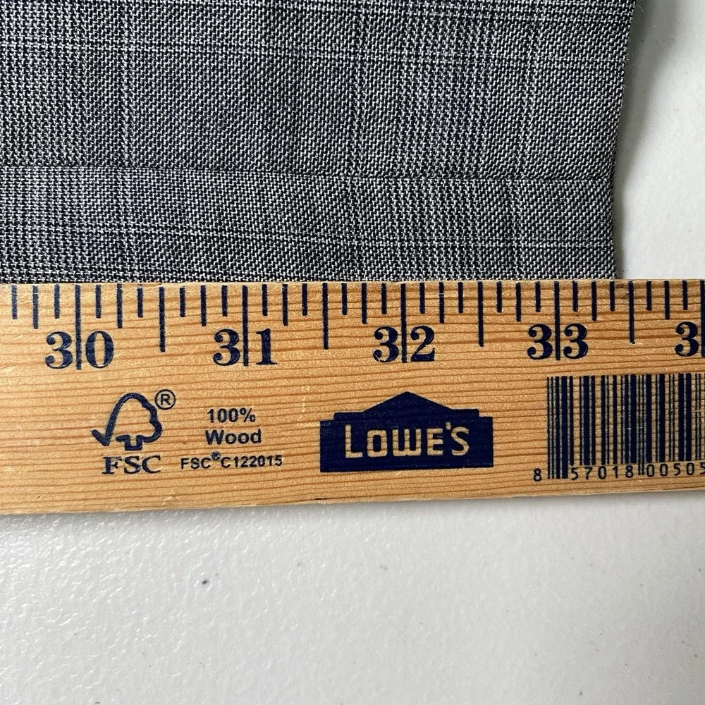 Banana Republic Suit 2 Piece 42R (33x33.5) 2B2V Slim Light Gray Crosshatch Plaid